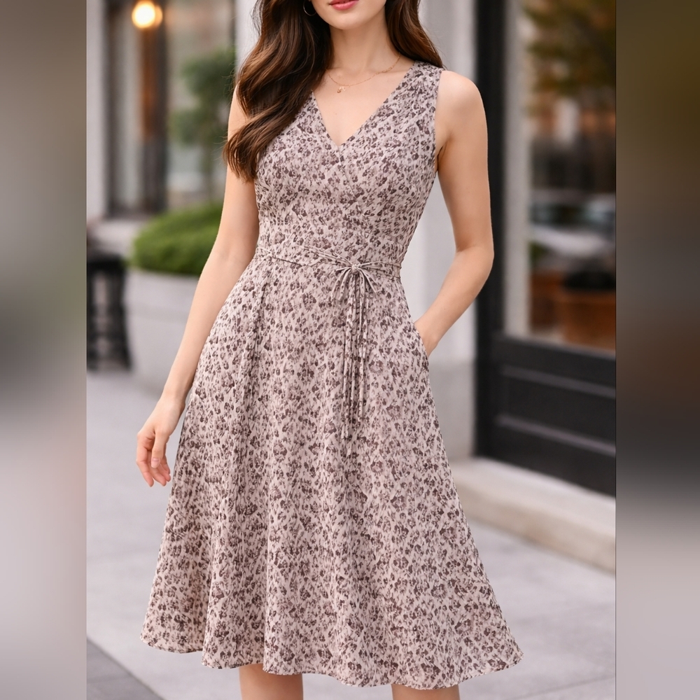 Ann taylor sleeveless chiffon dress